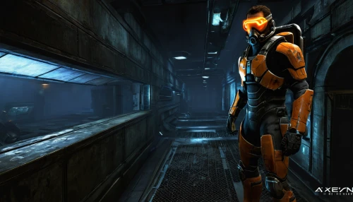 grey fox,aquanaut,rust-orange,shepard,action-adventure game,symetra,half life,infiltrator,alleyway,neottia nidus-avis,scifi,extraction,actinium,sci fi,mining facility,rusted,alaunt,amphiprion,shooter game,digital compositing,Illustration,Realistic Fantasy,Realistic Fantasy 33