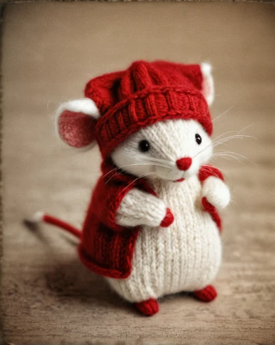 straw mouse,christmas knit,knitted christmas background,to knit,sock monkey,dormouse,vintage mice,knit hat,christmas gift pattern,field mouse,knitting wool,mouse,knitted cap with pompon,knitting,knit cap,felted and stitched,red hat,knitting clothing,sheep knitting,whimsical animals,Photography,Documentary Photography,Documentary Photography 02