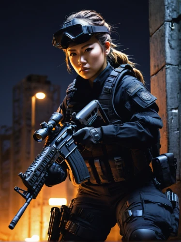 operator,swat,agent,nikita,mercenary,vigil,raven rook,girl with gun,ballistic vest,girl with a gun,policewoman,rook,shooter game,officer,woman holding gun,tactical,4k wallpaper,infiltrator,edit icon,smoke background,Illustration,Japanese style,Japanese Style 20