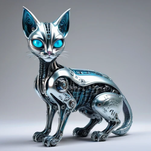 sphynx,anthropomorphized animals,canis panther,breed cat,animal figure,gray cat,feline,cat-ketch,metal figure,scrap sculpture,peterbald,glass yard ornament,silver,animal feline,silversmith,rex cat,lawn ornament,cartoon cat,egyptian mau,whimsical animals,Conceptual Art,Sci-Fi,Sci-Fi 13