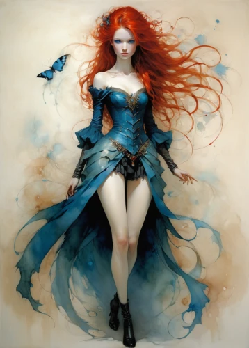 blue enchantress,fairy queen,faerie,faery,fantasy woman,fantasy art,sorceress,fairy tale character,the enchantress,vanessa (butterfly),the zodiac sign pisces,cupido (butterfly),the snow queen,fairytale characters,hesperia (butterfly),gothic woman,blue moon rose,mystique,rosa 'the fairy,blue butterfly,Illustration,Realistic Fantasy,Realistic Fantasy 16