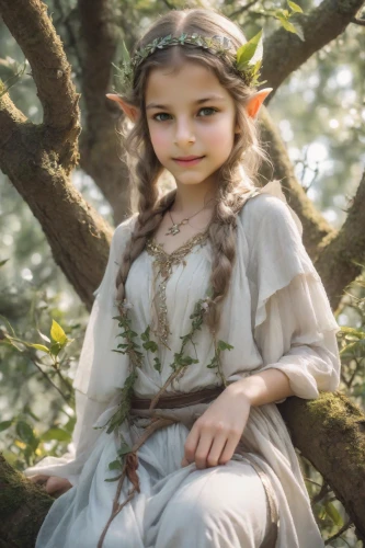 little girl fairy,child fairy,faery,faerie,mystical portrait of a girl,girl with tree,fairy tale character,girl in a wreath,little princess,princess sofia,the little girl,child portrait,fae,children's fairy tale,princess anna,child girl,elven,little girl,fairy queen,enchanting,Photography,Realistic