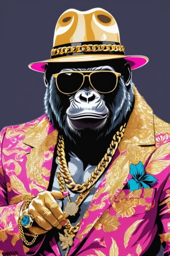 gorilla,ape,gorilla soldier,chimp,primate,silverback,great apes,king kong,chimpanzee,kong,monkeys band,matador,soundcloud icon,the monkey,bongo,mogul,african businessman,orangutan,barong,kontroller,Illustration,Vector,Vector 19