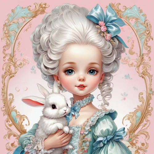 white bunny,white rabbit,eglantine,angora rabbit,little bunny,porcelain dolls,angora,vintage doll,fairy tale character,little rabbit,painter doll,fantasy portrait,alice,bunny,artist doll,female doll,porcelain doll,doll cat,kewpie doll,fairytale characters,Conceptual Art,Fantasy,Fantasy 24