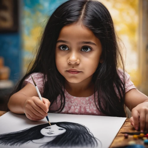 girl drawing,child portrait,children drawing,child art,girl portrait,kids illustration,artist portrait,mystical portrait of a girl,girl studying,girl sitting,table artist,portrait of a girl,little girl reading,art painting,painting technique,artist,child with a book,photo painting,portrait photography,pencil art,Photography,General,Cinematic
