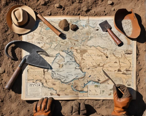 treasure map,geologist,cartography,hiking equipment,camping equipment,treasure hunt,navigation,old world map,travel insurance,travel map,archeology,indiana jones,a journey of discovery,orienteering,fossil beds,african map,american frontier,lost and found,arid land,online path travel,Unique,Paper Cuts,Paper Cuts 06