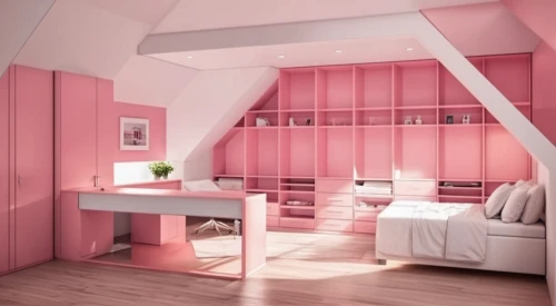 the little girl's room,bedroom,modern room,3d rendering,interior design,loft,attic,danish room,baby room,doll house,children's bedroom,great room,3d render,beauty room,interior decoration,pink vector,kids room,home interior,color pink white,canopy bed,Photography,General,Realistic