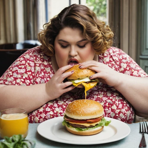 diet icon,plus-size model,gluttony,big hamburger,woman eating apple,appetite,plus-size,calorie,food spoilage,gordita,junk food,cheeseburger,food styling,burguer,weight control,hamburger,classic burger,food craving,hamburgers,burger,Photography,Documentary Photography,Documentary Photography 05