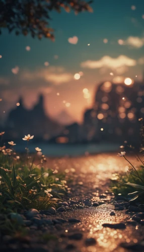 background bokeh,landscape background,waterscape,golden rain,water scape,eventide,dusk background,bokeh effect,sunburst background,goldenlight,shoreline,monsoon banner,summer evening,bokeh,full hd wallpaper,fireflies,atmosphere,evening lake,the night of kupala,spring background,Photography,General,Cinematic