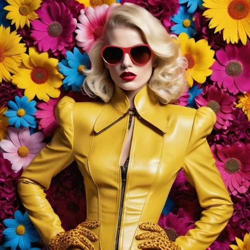 flower wall en,retro flowers,vintage floral,popart,helianthus sunbelievable,yellow rose background,vintage fashion,pop art style,vintage flowers,pop art colors,flowers png,magnolia,pop art woman,yellow,retro women,flower gold,floral background,retro woman,vogue,flower fabric,Photography,General,Realistic