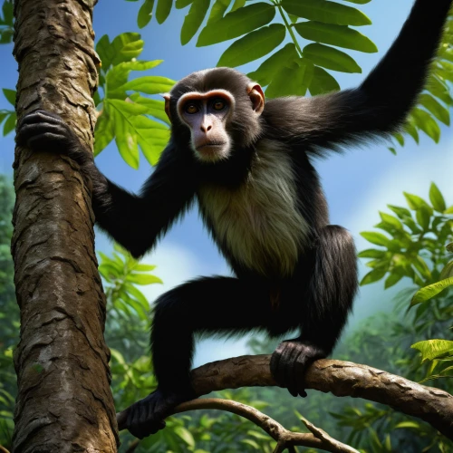 cercopithecus neglectus,white-fronted capuchin,white-headed capuchin,common chimpanzee,long tailed macaque,crab-eating macaque,tufted capuchin,guenon,macaque,colobus,siamang,uakari,langur,chimpanzee,barbary monkey,primate,de brazza's monkey,rhesus macaque,monkey island,gibbon 5,Illustration,Realistic Fantasy,Realistic Fantasy 33
