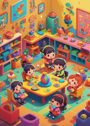 kids room,kids illustration,playing room,preschool,the little girl's room,daycare,children's room,kindergarten,gymnastics room,children's background,game room,classroom,boy's room picture,children studying,game illustration,nursery,sewing factory,sewing room,play yard,toy store,Unique,3D,Modern Sculpture