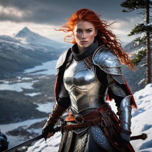 female warrior,warrior woman,swordswoman,heroic fantasy,massively multiplayer online role-playing game,fantasy woman,strong woman,joan of arc,huntress,nordic,strong women,celtic queen,norse,witcher,full hd wallpaper,redheads,fantasy picture,hard woman,fiery,woman strong,Conceptual Art,Fantasy,Fantasy 13