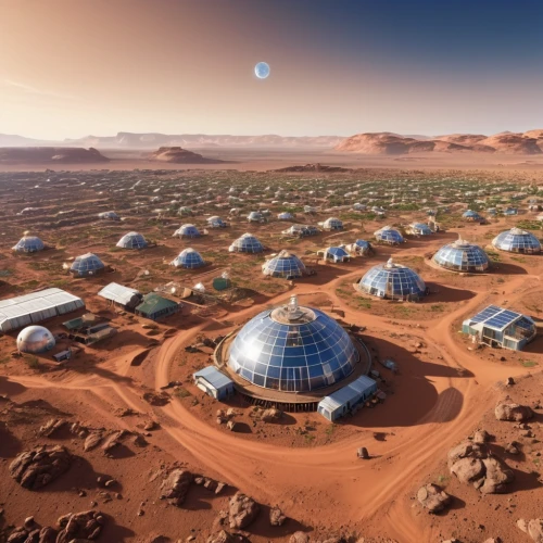 solar cell base,io centers,human settlement,planet mars,mission to mars,futuristic landscape,earth station,alien planet,exoplanet,alien world,red planet,research station,timna park,moon valley,moon base alpha-1,desert planet,terraforming,solar field,desertification,namib rand,Photography,General,Realistic