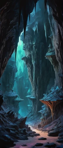 blue caves,ice cave,glacier cave,blue cave,the blue caves,sea caves,cave,sea cave,cave on the water,cave tour,pit cave,underground lake,fantasy landscape,chasm,lava cave,dungeons,ravine,hollow way,crevasse,stalagmite,Illustration,Realistic Fantasy,Realistic Fantasy 39