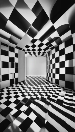 checkered floor,checkered background,zigzag background,black and white pattern,3d background,fractal environment,chessboard,anechoic,optical ilusion,chess board,zigzag,optical illusion,chessboards,morning illusion,illusion,white room,test pattern,geometric ai file,light patterns,checkerboard,Photography,Artistic Photography,Artistic Photography 09