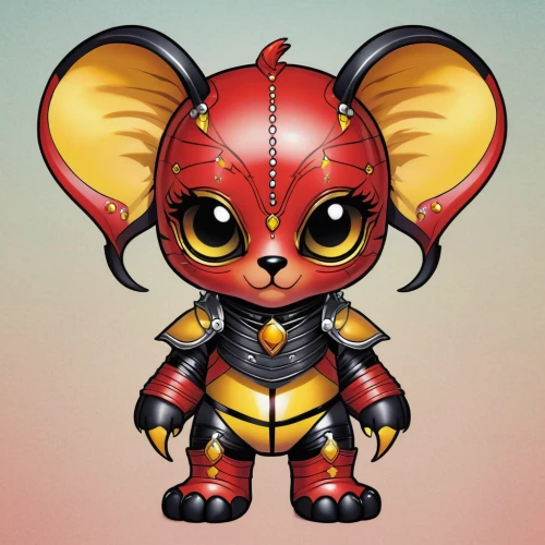 dormouse,atom,wind-up toy,two-point-ladybug,rose beetle,mouse,chimichanga,kryptarum-the bumble bee,straw mouse,ladybug,kewpie doll,lab mouse icon,silk bee,firebrat,fire beetle,wasp,cute cartoon character,bombyx mori,pixaba,year of the rat,Illustration,Abstract Fantasy,Abstract Fantasy 10