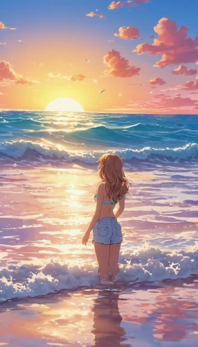 sun and sea,summer background,beach background,dream beach,moana,ocean background,ocean,sea ocean,beach scenery,the endless sea,beautiful beach,mermaid background,summer day,seaside,ocean paradise,by the sea,ocean view,the beach pearl,sea-shore,sea,Illustration,Japanese style,Japanese Style 01