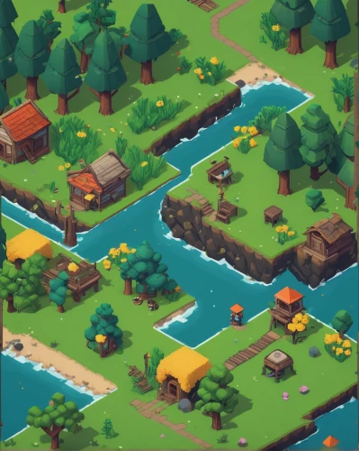 villages,resort town,aurora village,mountain village,rural,idyllic,tileable,a small lake,traditional village,popeye village,fairy village,small towns,wooden mockup,fishing village,farms,alpine village,peninsula,village,a small waterfall,a river,Illustration,Japanese style,Japanese Style 08