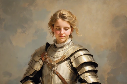 joan of arc,paladin,female warrior,knight armor,cuirass,knight,cullen skink,girl with bread-and-butter,portrait of a girl,angel moroni,warrior woman,girl with gun,swordswoman,épée,st george,girl in a historic way,armour,breastplate,crusader,young woman,Digital Art,Classicism
