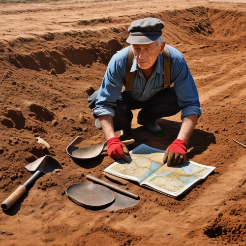 archaeological dig,excavation site,excavation work,digging equipment,roman excavation,excavation,archaeology,clay soil,archeology,plate full of sand,mound-building termites,sandbox,geologist,female worker,reading magnifying glass,archaeological,gold mining,surveying equipment,magnifier glass,surveyor,Illustration,Realistic Fantasy,Realistic Fantasy 31