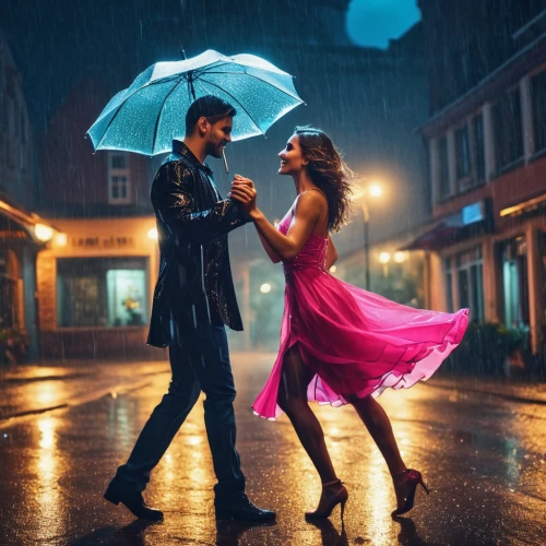 latin dance,dancing couple,in the rain,argentinian tango,umbrella,umbrellas,salsa dance,romantic scene,romantic look,walking in the rain,ballroom dance,tango argentino,tango,brolly,romantic night,man with umbrella,rain bar,photoshop manipulation,raindops,monsoon,Photography,General,Realistic