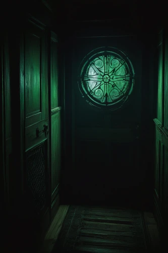 creepy doorway,the door,the threshold of the house,3d render,doorway,metallic door,iron door,grandfather clock,home door,a dark room,in the door,front door,open door,green light,live escape game,wooden door,emerald,door,dark cabinetry,render,Photography,Documentary Photography,Documentary Photography 20