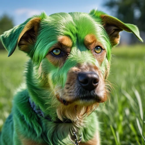 green skin,herd protection dog,patrol,aaa,indian dog,green,green animals,basque shepherd dog,green power,dog look,brazilian terrier,bakharwal dog,color dogs,blonde dog,fresh green,shaggy,dog-photography,aa,mixed breed dog,chromakey,Photography,General,Realistic