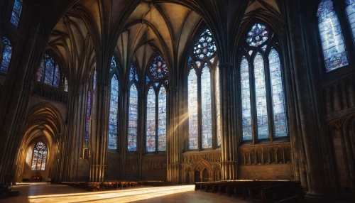 gothic architecture,cologne cathedral,gothic church,sanctuary,duomo di milano,cathedral,pipe organ,haunted cathedral,light rays,notre dame,ulm minster,eucharist,milan cathedral,reims,nidaros cathedral,god rays,organ pipes,duomo,the cathedral,washington national cathedral,Illustration,Realistic Fantasy,Realistic Fantasy 15