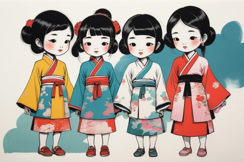 kimonos,hanbok,geisha girl,geisha,kimono fabric,traditional,sewing pattern girls,japanese style,plum blossoms,kokeshi,mukimono,anime japanese clothing,japanese culture,spring festival,korean culture,japanese kawaii,japanese umbrellas,japanese icons,japanese-style,shinto,Art,Artistic Painting,Artistic Painting 22