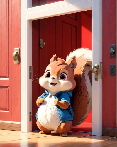 home door,in the door,open door,cute cartoon character,door,cute fox,front door,adorable fox,package delivery,child fox,door husband,fluffy tail,doorbell,squirell,the door,fluffy,tails,doorway,fluffy diary,little fox,Anime,Anime,General