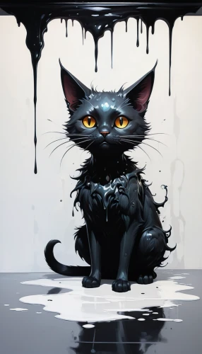 cat drinking water,puddles,black cat,feral,drips,stray cat,black water,cat paw mist,rain cats and dogs,stray,damp,feral cat,cat vector,puddle,feline,dark art,dripping,the cat,pet black,cat child,Conceptual Art,Fantasy,Fantasy 14