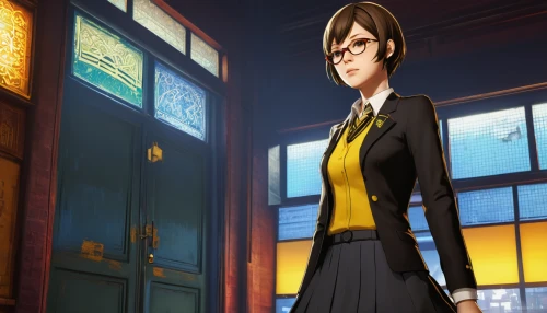 librarian,school uniform,businesswoman,business girl,business woman,vesper,elementary,marguerite,spy visual,main character,night administrator,detective conan,attorney,detective,secretary,action-adventure game,teacher,vanessa (butterfly),spy-glass,persona,Illustration,Realistic Fantasy,Realistic Fantasy 25