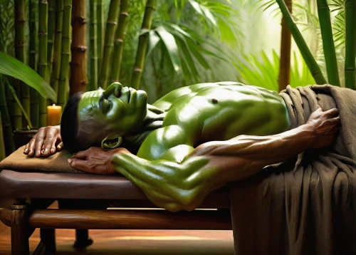 thai massage,incredible hulk,naturopathy,ayurveda,green skin,energy healing,masseur,therapies,relaxing massage,carbon dioxide therapy,hulk,reiki,china massage therapy,ylang-ylang,massage therapy,bodypainting,wellness,health spa,aromatherapy,carboxytherapy,Art,Classical Oil Painting,Classical Oil Painting 14