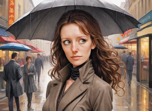 woman thinking,man with umbrella,woman at cafe,the girl at the station,world digital painting,oil painting on canvas,oil painting,woman holding a smartphone,woman shopping,umbrella,brolly,art painting,the girl's face,sci fiction illustration,overhead umbrella,romantic portrait,city ​​portrait,portrait photographers,portrait background,woman with ice-cream,Digital Art,Comic