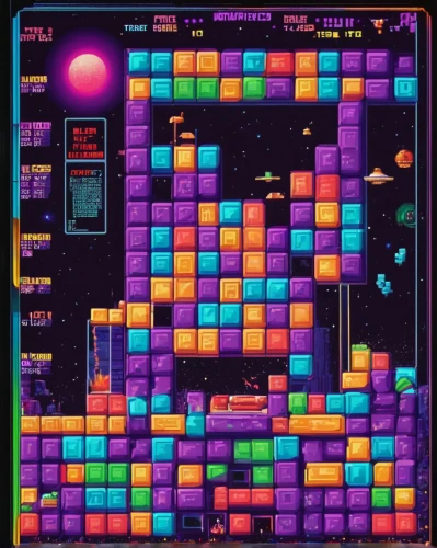 tetris,pac-man,game blocks,space invaders,pacman,block game,android game,tileable,computer game,emulator,the tile plug-in,blocks,pixel cells,pink squares,dungeon,game design,80's design,pixel cube,pixelgrafic,game light,Conceptual Art,Sci-Fi,Sci-Fi 13