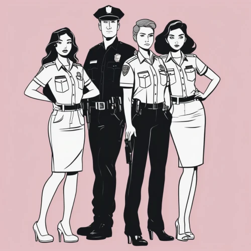 police uniforms,policewoman,officers,police officers,cops,police force,retro women,nypd,officer,a uniform,the cuban police,bodyworn,law enforcement,bad girls,cop,police,criminal police,uniforms,police officer,girl power,Illustration,Vector,Vector 03