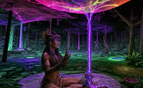 faerie,fairy forest,psychedelic art,fantasy picture,dryad,elven forest,astral traveler,faery,fantasy art,shamanism,enchanted forest,shamanic,fairy world,fae,magic tree,meditate,elven flower,earth chakra,shaman,3d fantasy