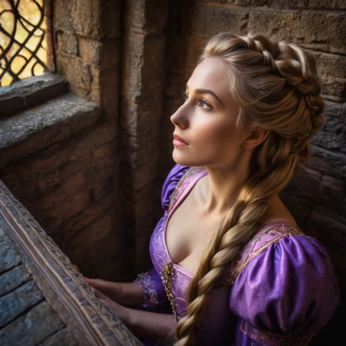 rapunzel,cinderella,princess anna,elsa,braid,tangled,celtic woman,girl in a historic way,violet head elf,fantasy portrait,la violetta,fairy tale character,fantasy woman,enchanting,celtic harp,celtic queen,girl on the stairs,a princess,queen cage,fairy tale,Photography,General,Fantasy