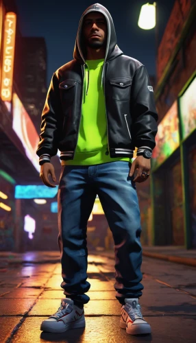gangstar,high-visibility clothing,3d render,game character,3d figure,tracksuit,rap,3d model,3d rendered,stylish boy,90s,game figure,actionfigure,mk1,hip-hop,life stage icon,shoes icon,male character,stylized,vendor,Unique,3D,Toy