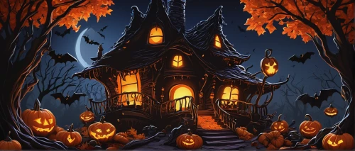 halloween background,witch's house,halloween poster,witch house,halloween illustration,halloween scene,halloween wallpaper,halloween pumpkin gifts,halloween icons,the haunted house,halloween and horror,haunted house,halloween travel trailer,helloween,jack-o'-lanterns,halloweenkuerbis,halloween banner,jack o'lantern,pumpkin lantern,jack-o-lanterns,Conceptual Art,Daily,Daily 16