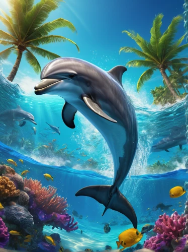 dolphin background,marine reptile,dolphinarium,dolphin-afalina,dolphin,oceanic dolphins,flipper,striped dolphin,bottlenose dolphin,cetacean,delfin,dolphin swimming,cetacea,dolphins,giant dolphin,spinner dolphin,dusky dolphin,common bottlenose dolphin,dolphin fish,spotted dolphin,Illustration,Realistic Fantasy,Realistic Fantasy 25