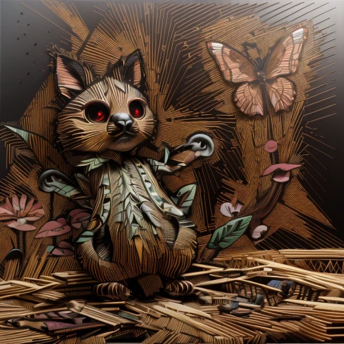 dormouse,wicket,splinter,straw mouse,woodland animals,wood mouse,scrap collector,mouse lemur,field mouse,tea party cat,cat sparrow,hungry chipmunk,anthropomorphized animals,raccoon,musical rodent,baby groot,forest animal,whimsical animals,chestnut animal,hedgehog child