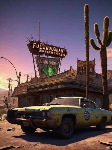 route 66,route66,pioneertown,wild west hotel,fallout,fallout4,car hop,barstow,wasteland,wild west,bonneville,desert safari,area 51,fresh fallout,mojave,drive in restaurant,ecto-1,radiator springs racers,sheriff car,drive-in,Art,Classical Oil Painting,Classical Oil Painting 35