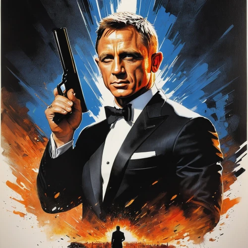 james bond,bond,daniel craig,italian poster,godfather,frank sinatra,agent 13,special agent,secret agent,action hero,assassination,smoking man,man holding gun and light,film poster,the sheet bond,agent,vector illustration,vector graphic,gentleman icons,hitchcock,Art,Classical Oil Painting,Classical Oil Painting 32