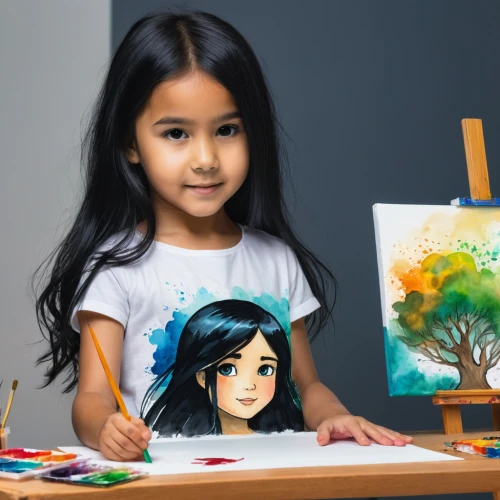 girl drawing,flower painting,girl in t-shirt,photo painting,child portrait,kids illustration,child art,painting technique,artist portrait,girl portrait,art painting,illustrator,girl with tree,children drawing,painter doll,portrait of a girl,mystical portrait of a girl,digital painting,painting,artist,Conceptual Art,Fantasy,Fantasy 02