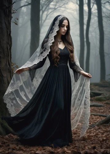 gothic woman,gothic fashion,gothic dress,gothic portrait,victorian lady,dark gothic mood,gothic style,dead bride,mystical portrait of a girl,dance of death,overskirt,vampire woman,dark angel,gothic,the enchantress,celtic woman,sorceress,the angel with the veronica veil,girl in a long dress,lady of the night,Art,Artistic Painting,Artistic Painting 48