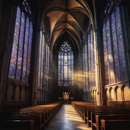 sanctuary,god rays,light rays,gothic church,christ chapel,cathedral,church faith,stained glass windows,church religion,gothic architecture,haunted cathedral,holy place,notre dame,church painting,holy places,the pillar of light,churches,organ pipes,the cathedral,spiritual environment,Illustration,Realistic Fantasy,Realistic Fantasy 15