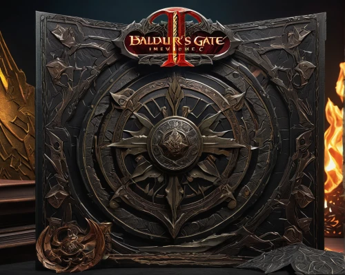 iron door,award background,iron gate,firethorn,door to hell,iron wood,store icon,door knocker,fire screen,dartboard,collected game assets,bronze wall,magic grimoire,massively multiplayer online role-playing game,devilwood,ancient icon,play escape game live and win,fire ring,cauldron,paysandisia archon,Illustration,Japanese style,Japanese Style 13