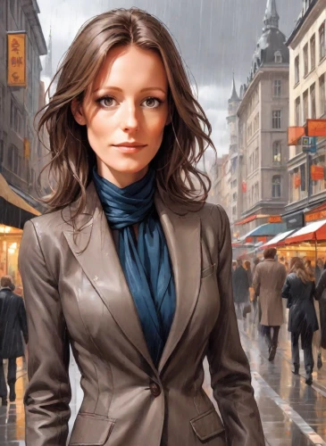 woman in menswear,businesswoman,white-collar worker,woman at cafe,world digital painting,woman walking,city ​​portrait,stock exchange broker,sci fiction illustration,woman thinking,sprint woman,woman shopping,bussiness woman,the girl at the station,female doctor,business woman,oil painting on canvas,civil servant,walking in the rain,overcoat,Digital Art,Comic